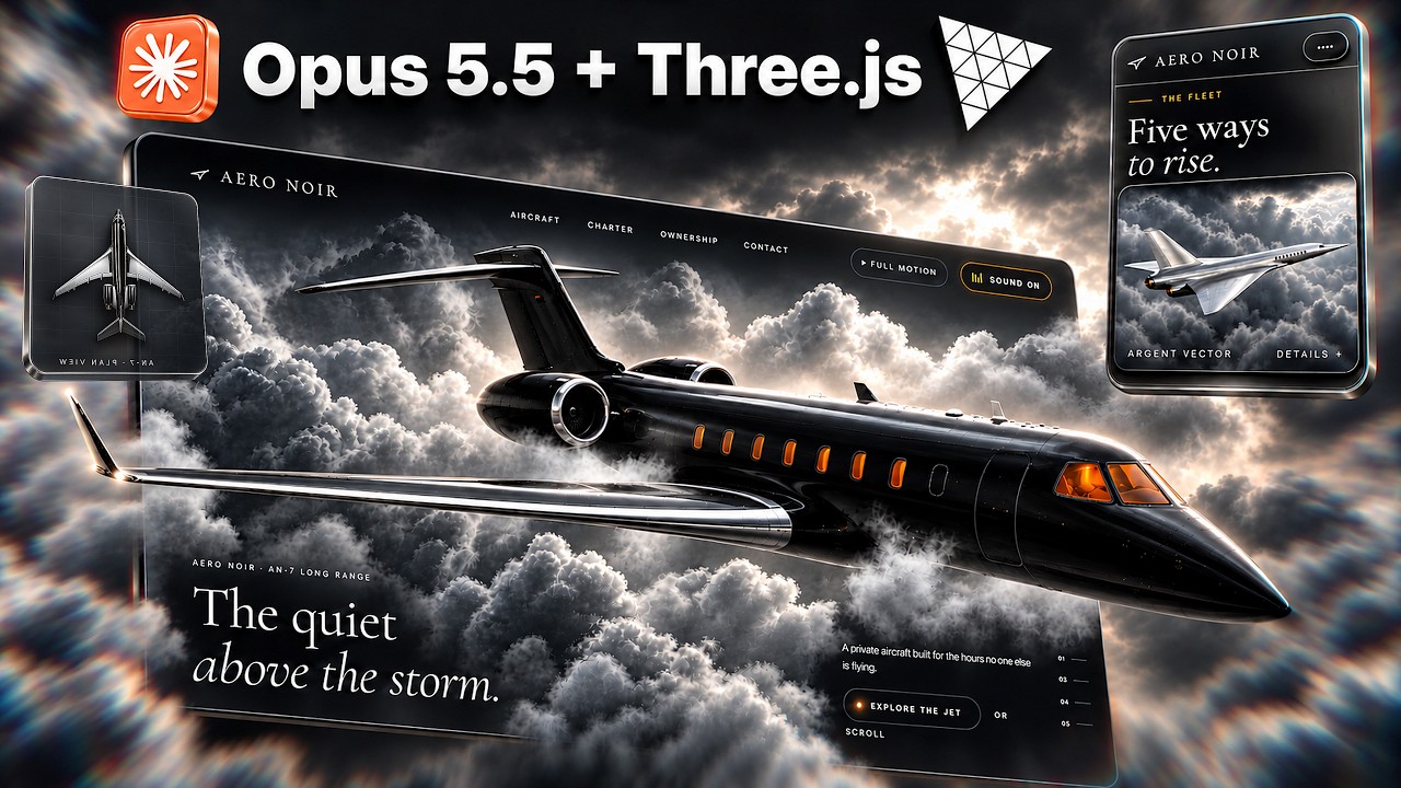 Build a Cinematic 3D Website with Claude Opus 5.5 + Three.js