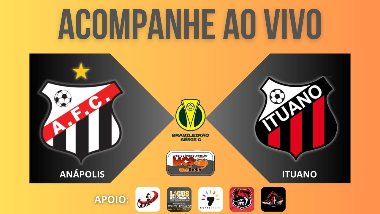 AO VIVO ANAPÓLIS FC X ITUANO CAMPEONATO BRASILEIRO SÉRIE C 2025 - YouTube