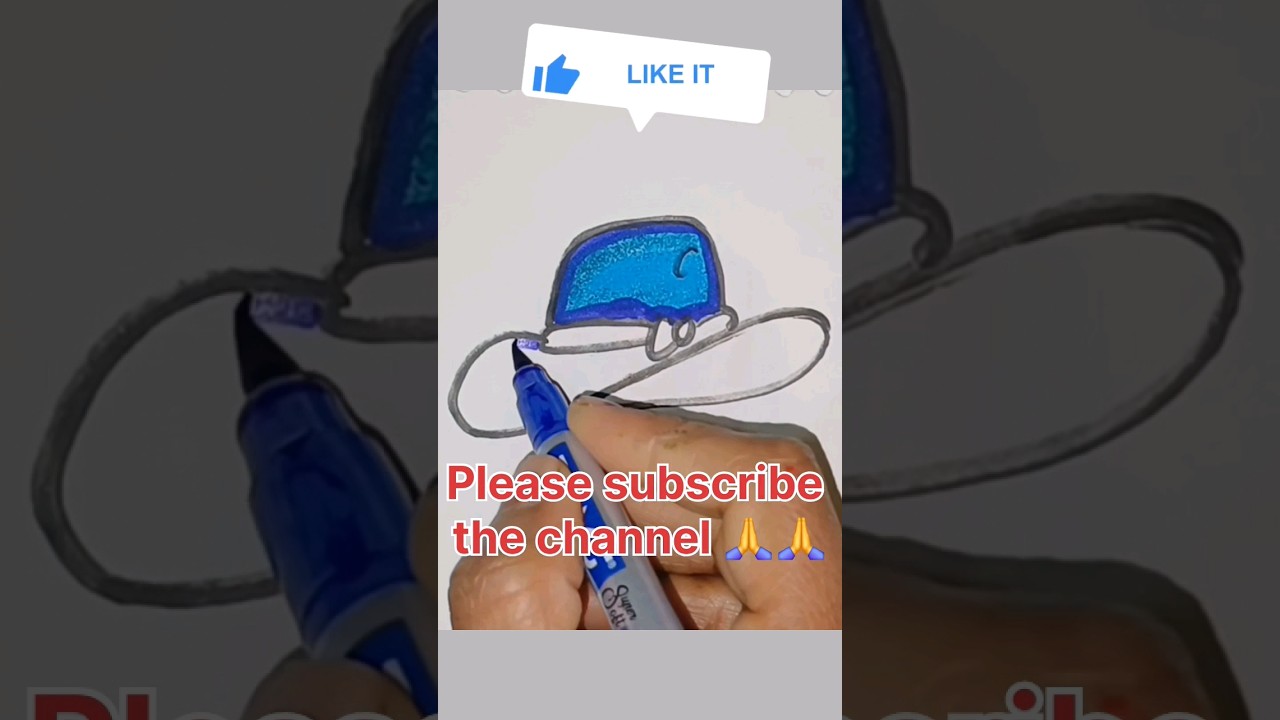 ASMR | 10 second craft | Kid hat | hat drawing | red hat 