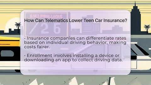 How Can Telematics Lower Teen Car Insurance? - Auto Coverage Explained