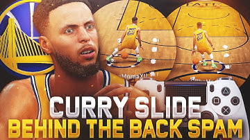 *NEW* CURRY SLIDE BEHIND THE BACK SPAM IN NBA 2K20 W/ HANDCAM! HOW TO DO CURRY BEHIND THE BACK SPAM