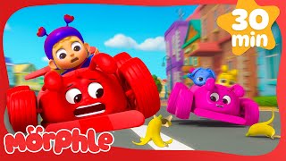 baby morphs vs morphle kart racers morphle fun cartoon videos