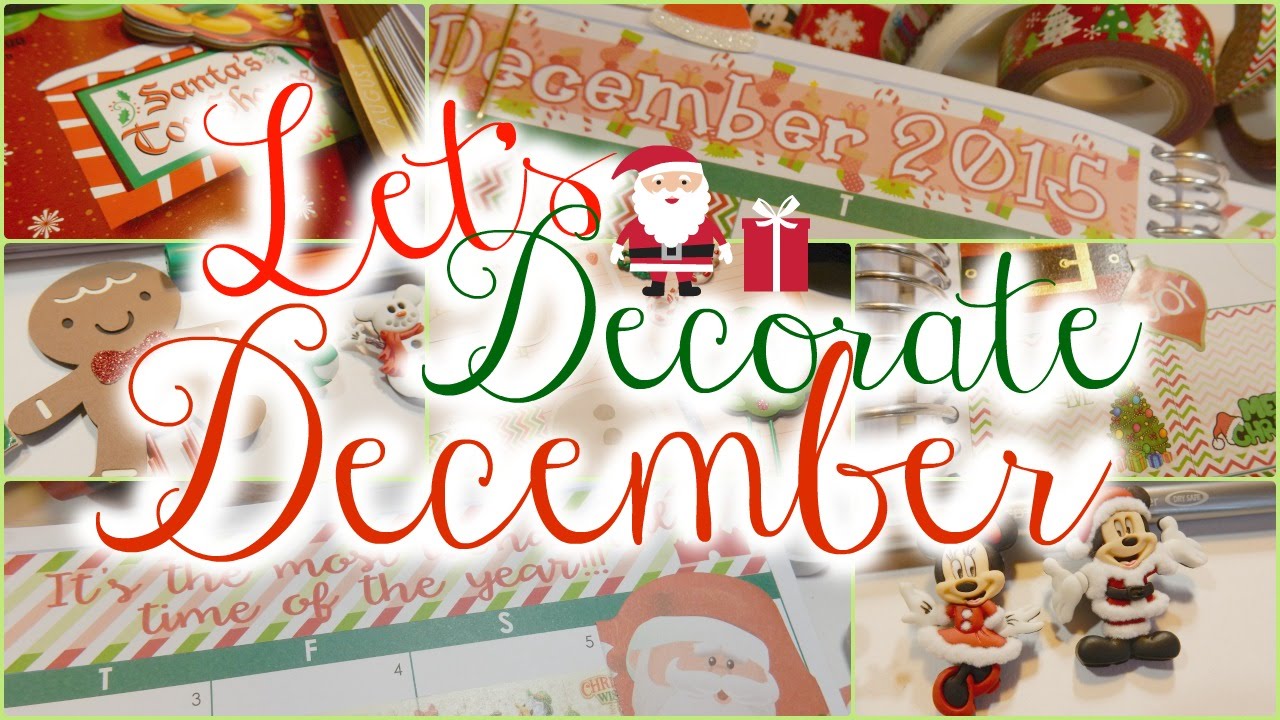 Let's Decorate December! in my Erin Condren Life Planner - YouTube