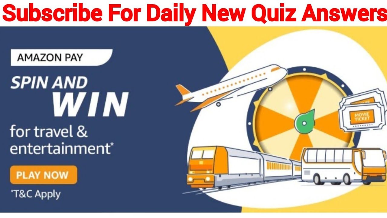 Amazon Pay Spin And Win Quiz Answers Today Amazon Quiz Today YouTube