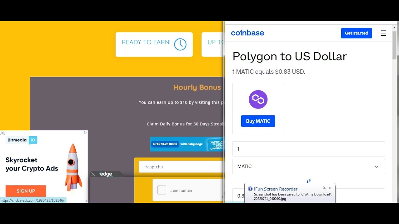 How To Earn Free Polygon MATIC TOKENS Cryptocurrency At BTC Bunch Every Hour Withdraw Via Coinbase
