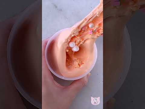 Slime ASMR 🍑 Peachy Pops from CinnaCrewSlimes #slime #asmr #slimeasmr #satisfying