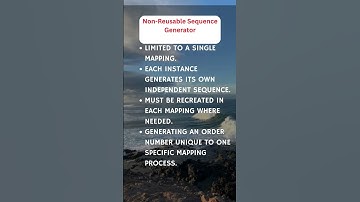 Non Reusable Sequence Generator in Informatica Cloud 2025 #etl #informaticaiics #iics