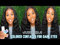 The BEST AFFORDABLE Colored Contact Lens for Dark Eyes | Just4Kira Contacts Review &amp; Try-On