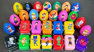 Rainbow Eggs Mixed Mini Suitcases Slime: Finding Paw Patrol Clay - Satisfying ASMR Video