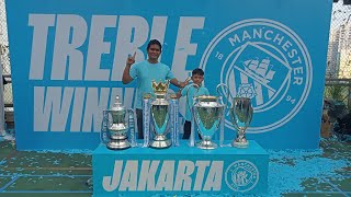 Manchester City Treble Trophy Tour Jakarta 2023ngantri 2 Jam Demi Foto Bareng 4 Trophy