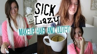 Sick / Lazy Days ♡ Makeup, Hair, and Outfit +Essentials