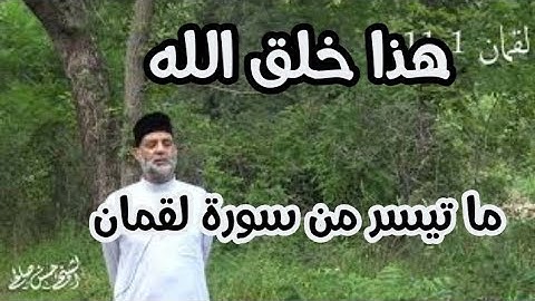هَٰذَا خَلْقُ اللَّهِ... أول سورة لقمان مع الشيخ حسن صالح