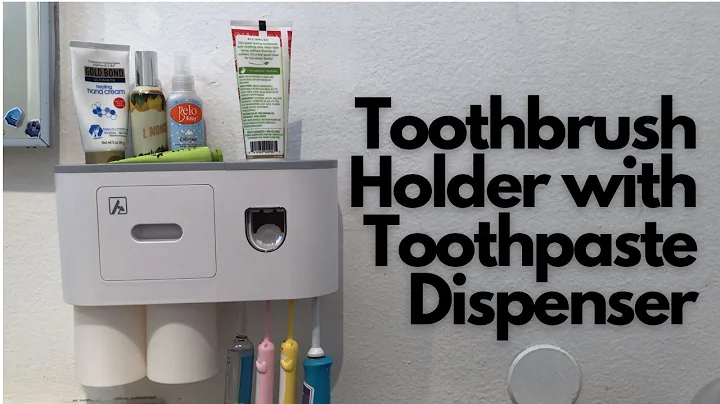Aeakey Wall-Mounted Toothbrush Holders with Automatic Toothpaste Dispenser