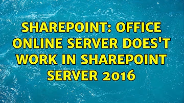 Sharepoint: Office online Server does