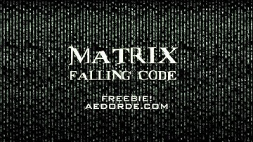 Matrix Falling Code AEdorde.com Freebie