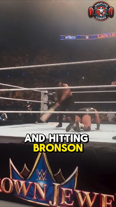 Roman Reigns beats Bronson Reed with a cricket bat 😂 #wwe