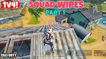 INTENSE 1 VS 4 SQUAD WIPES 🤯  | PART 1 | ROAD TO 1K | BEST SQUAD WIPE COD MOBILE BR      | BLACKOUT|