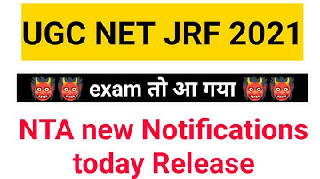 NTA UGC NET JRF exam 2021 date today release