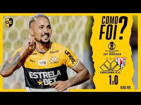 O PULSO AINDA PULSA | CRICIÚMA 1x0 ATLÉTICO-GO | COMO FOI? VLOG #81