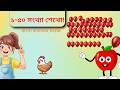 ১-৫০ বাংলা সংখ্যা বানানসহ | Bangla Numbers 1-50 with Spelling | Kids Learning Video
