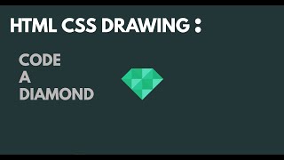 Diamond Illustration CSS  | CSS Drawing  | CSS Illustration  |  CSS Speed Art Update
