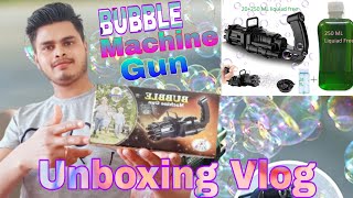 Bubble Machine Gun Toy || Colour Black Unboxing Vlog video/▶️ #Bubble_machine_gun #Pk_Vlogs unboxing