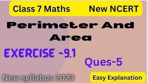 Class 7 Maths - Perimeter And Area - Exercise 9.1 - Q.5 - Chapter 9 - New syllabus 2023