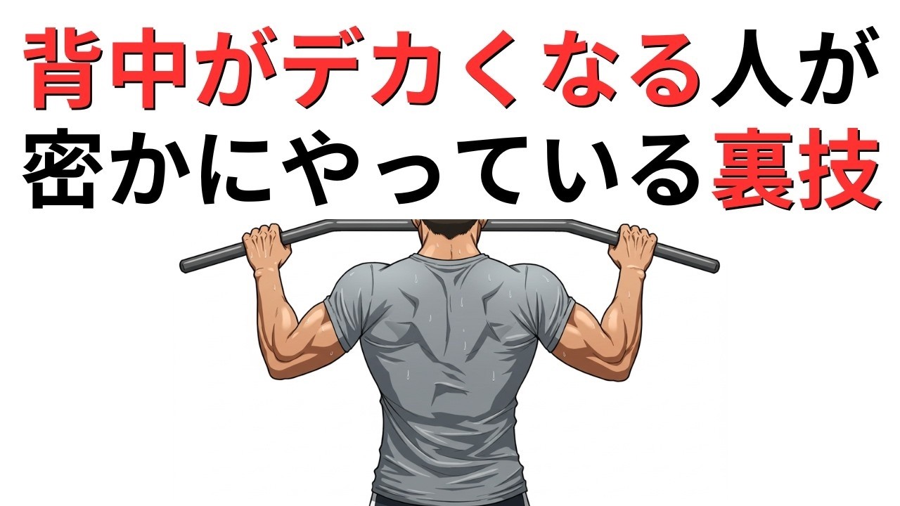 背中がデカくなる人が密かにやっている5つのテクニック