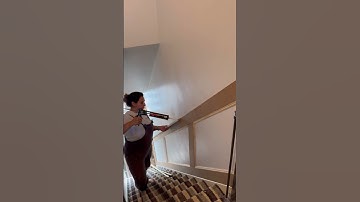 24-hour staircase glow-up: DIY transformation magic! 📏🔨🪜#DIYtips #Howto #BandQ