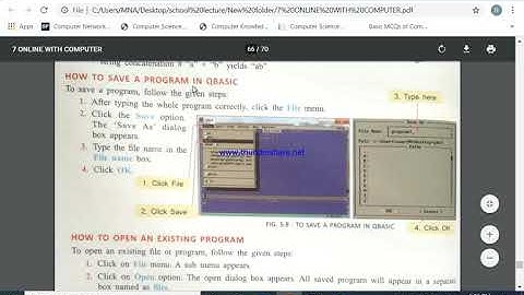 CLASS 7TH,COMPUTER,CHAPTER#5,TOPIC"HOW TO SAVE,OPEN,EXECUTE AND EXIT QBASIC PROGRAM",TEACHER RABIA
