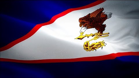 American Samoa waving flag. National 3d Pago Pago flag waving. Sign of Pacific‎. American Samoa flag