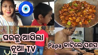 World Cup 2023 Final ଦେଖିବା ପାଇଁ ଆସିଲା ଘରକୁ ନୂଆ TV?? Papa କାଟିଲେ ପଣସ??? odiavlog viralvlogs vlogs