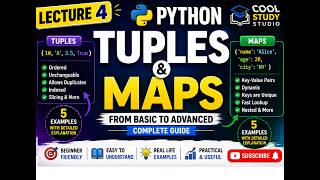 Python Tuples & Maps Made Easy 🔥 | Lecture 4 | Cool Study Studio