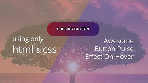 Awesome Button Pulse  Effect on Hover using only HTML & CSS | Coding Tutorials