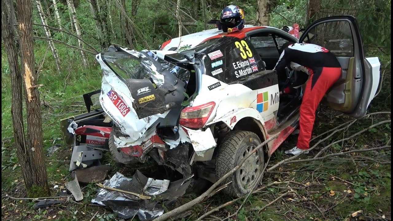 RedGrey Lõuna-Eesti ralli 2020 + Evans car after crash