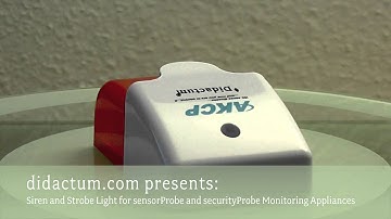 Siren and Strobe Light for sensorProbe and securityProbe Rack Monitoring Devices