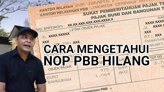Cara Cek Nop Pbb Yang Hilang