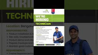 #TechnicianJobs#ITIJobs#ElectronicsJobs#BengaluruJobs#BangaloreJobs#FreshersCanApply#Dolphy