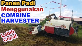 PANEN PADI MENGGUNAKAN COMBINE HARVESTER LEBIH CEPAT DAN MURAH by Om Boen Channel 136 views 4 weeks ago 10 minutes, 52 seconds