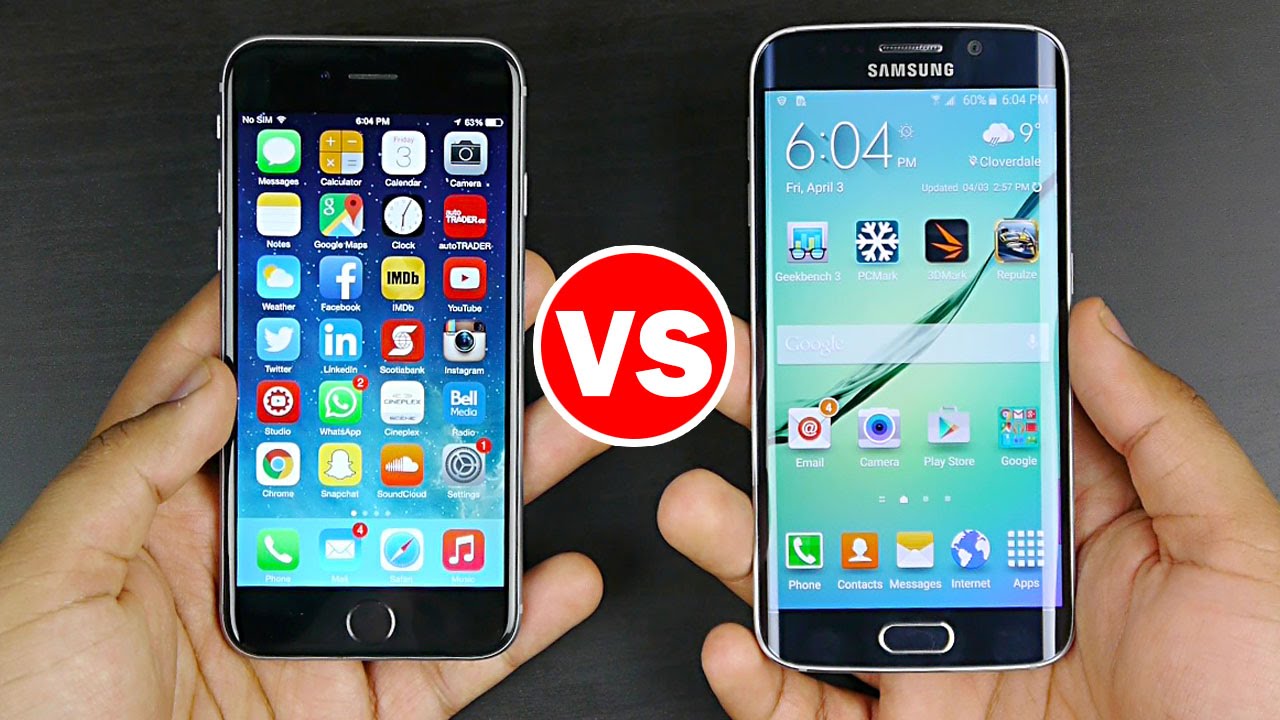 Samsung Galaxy S6 Edge vs iPhone 6 - Full In-Depth Comparison - YouTube