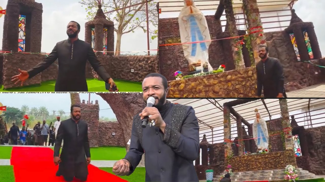 See What Happen The Moment Evang Ebuka Obi Blesses The Grotto and Crucifix At ZION CITY, NGOR OKPALA