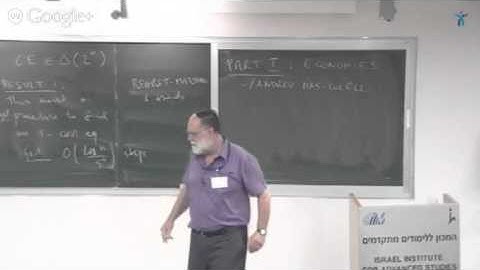 Sergiu Hart - Correlated Equilibria: Markets, Dynamics, and Computation