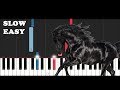 Lil Nas X - Old Town Road (I Got The Horses In The Back) (SLOW EASY PIANO TUTORIAL)