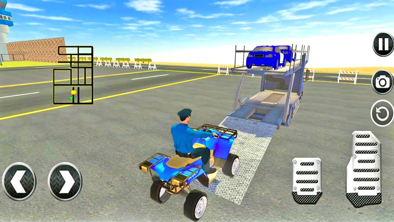 US Police ATV Quad Bike Transport Truck Game - #2 | Police ATV Bike Race | Truck Driving Game