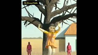 La muñeca de 'El Juego del Calamar' bailando con diferentes canciones: #ElJuegoDelCalamar