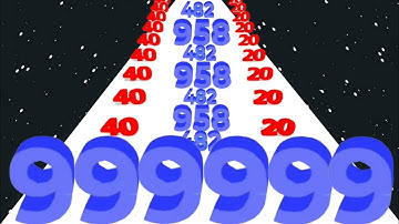 Number Rush 2048 Challenge vs Digit Shooter 3D - (ASMR Gameplay, Level Up Numbers) Max Level