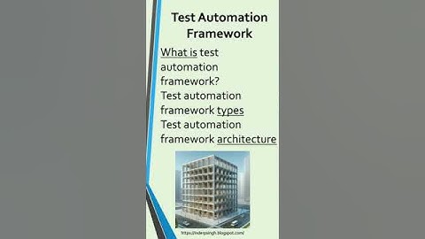 Test Automation Framework-Test Automation Framework Interview Questions-Automation Framework