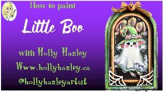 Little Boo Ghost acrylic Painting Demo with Holly Hanley