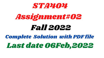 sta404 assignment 2 solution fall in 2022 || STA404 Assignment 2 complete solution || Fall In 2022