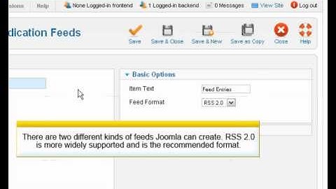 How to setup RSS in Joomla 1.6